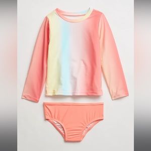 Toddler Ombré Rash Guard Swim Two-Piece